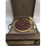 A vintage Pilot music master portable turntable an