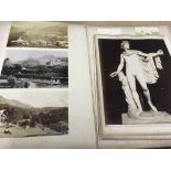 2 albums of vintage postcards and photographs