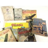A collection of books including aeroplane books an