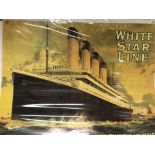 A White Star Line "Olympic and Titanic poster (rep