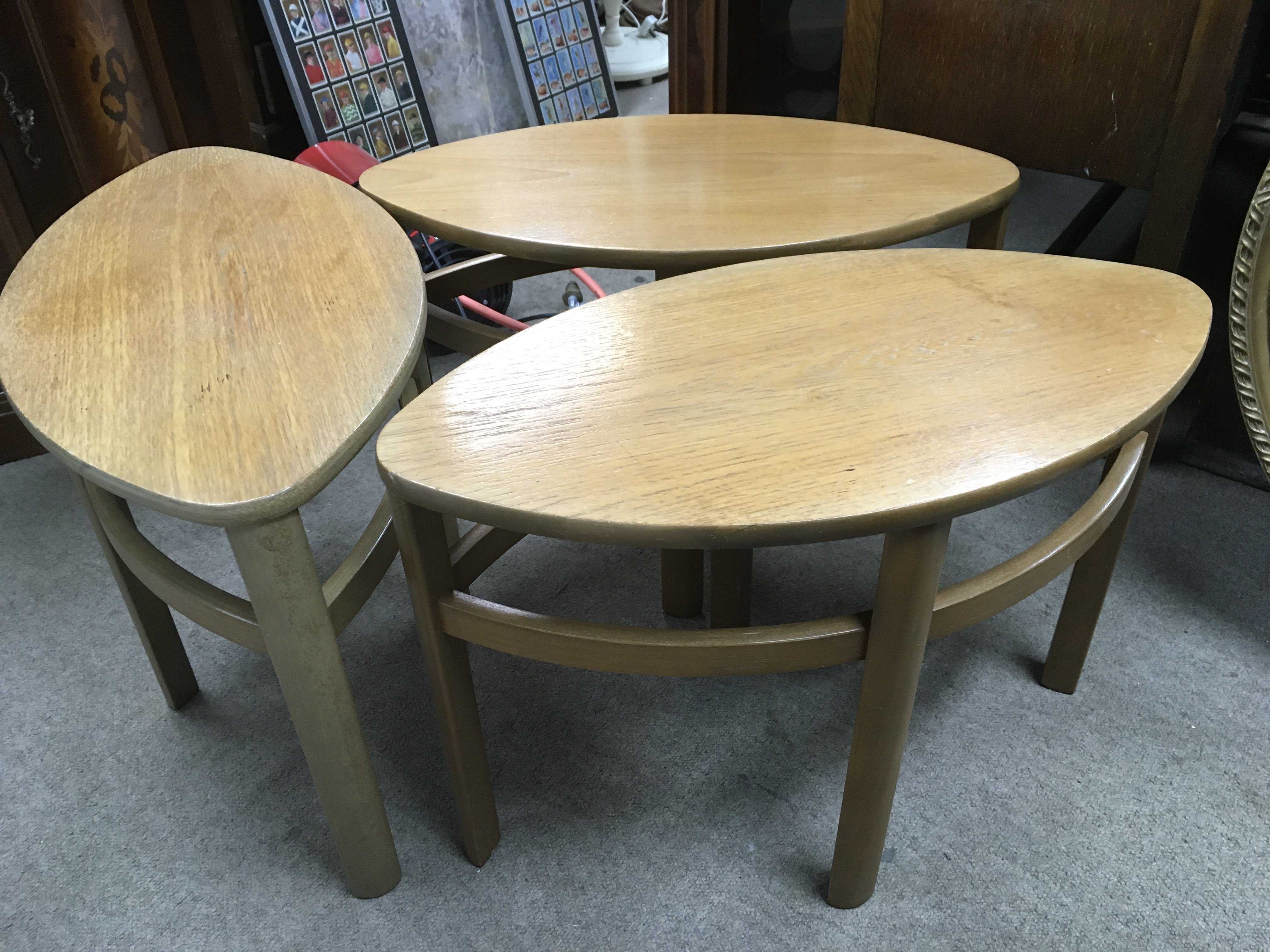 Three Nathan coffee tables, approx length 62cm, ap