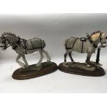 Two Country Legacy Percheron and Shire horse ornam