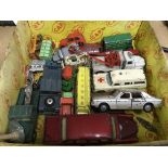 A small collection of playworn diecast toy vehicle