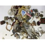 A collection of costume jewellery together with a