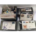 A collection of used GB stamps and first day cover