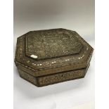 An Anglo Indian parquetry inlaid workbox