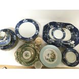 A collection of Victorian ceramics including a par