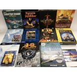 A collection of PC games, various flight simulator