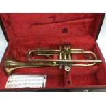 A cased vintage Corton trumpet. NO RESERVE.