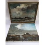 Two Sydney Vale landscape oil paintings, approx 37