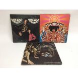 Three early UK pressings of Jimi Hendrix LPs comprising the first three albums. Light scratches