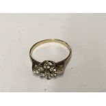 A 9ct gold. And stone set ring. 2g