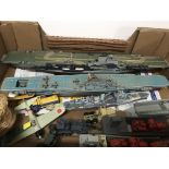 A collection of model ships,Aircraft carriers, Lan