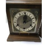A SmithÕs mantel clock the silver chapter ring wit