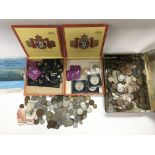 A collection of GB and foreign coinage and bank no