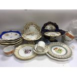 A collection of good English porcelain including H