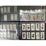 Six albums of cigarette cards and trade cards, var