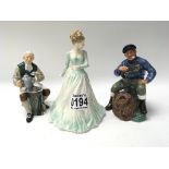 Three Royal Doulton figures. The Lobster Man The T