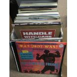 A case of mainly 1980s LPs and 12 inch singles by various artists including Was Not Was, Talk