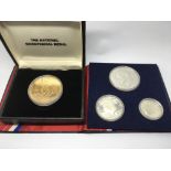 An American bicentennial silver three coin proof s