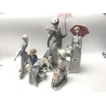 5 large Lladro porcelain figures (1a/f).