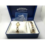 A boxed Rotary ladies watch and matching bracelet
