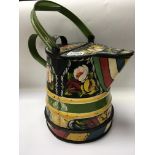 A painted original Barge ware water container with