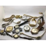 A collection of various watches,