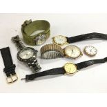 6 watches including a 9ct gold ladies watch, a Lon