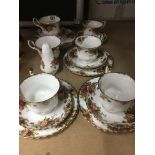 A Royal Albert six place tea set in Old Country Ro