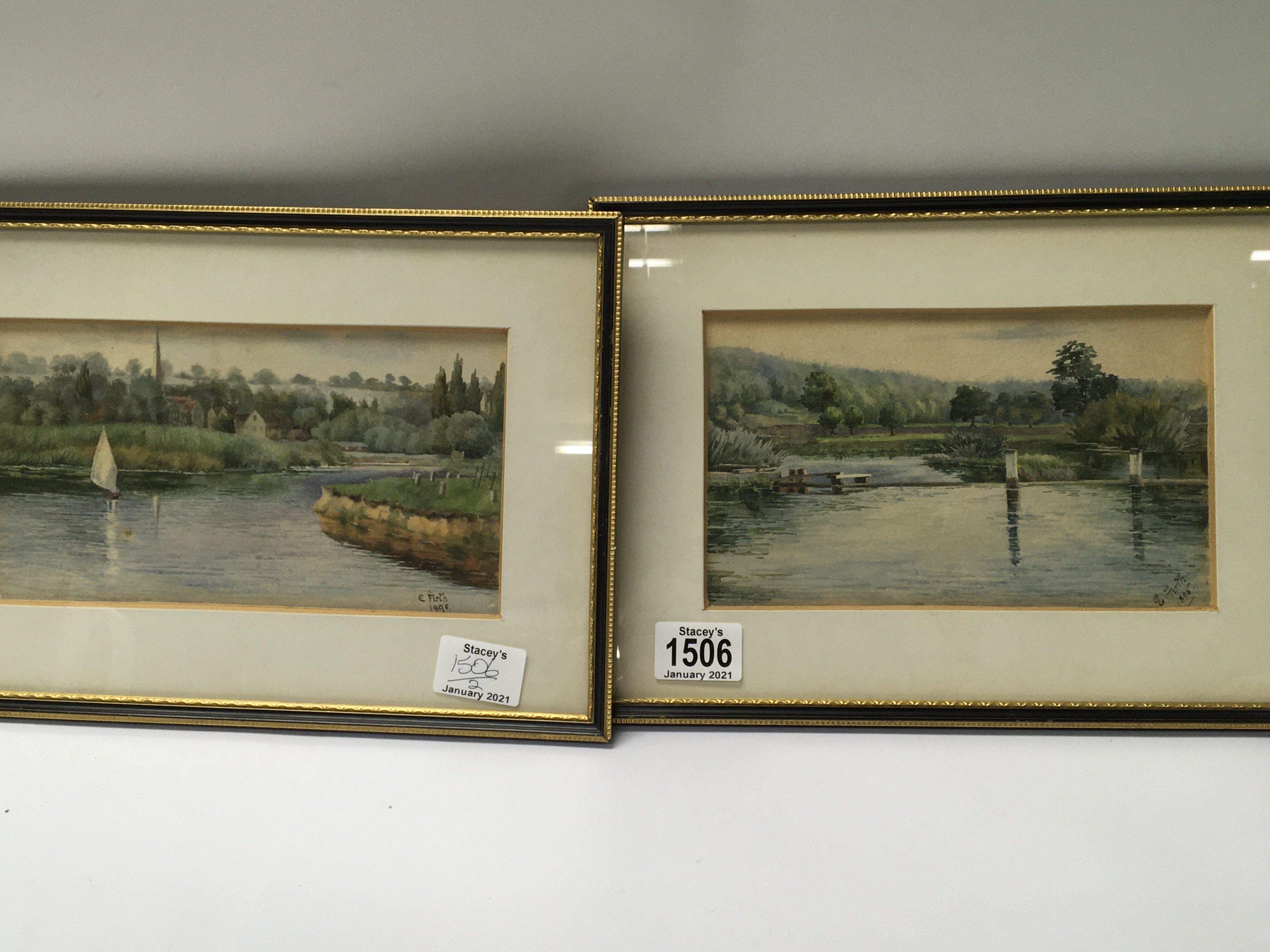 A pair of late Victorian 19th century watercolours - Image 2 of 2