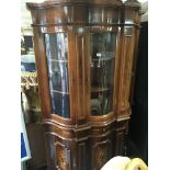 A 20th century inlaid walnut Italian display cabin