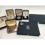 A collection of coinage including silver proof coi