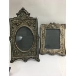 Two Edwardian style photo frames marked 925