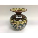 A Foley Instario baluster vase with hand painted s