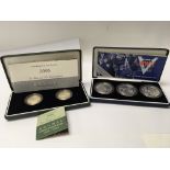 A cased Royal Mint silver proof and Mint commemora