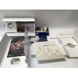 A collection of seven silver proof Royal Mint and