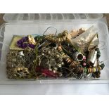 A box of costume jewellery.