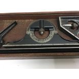 A cased set of weight and scales , and Starrett ca