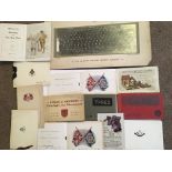 A collection of a WW1 British soldier's badges and