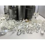 A collection of Swarovski silver Crystal and cryst