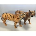 Two large Beswick models of Tigers. No damage. Hei