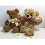 Two Steiff Teddy Bears James and Bobby both with h