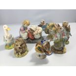 A collection of nine Beswick and Royal Albert Beat
