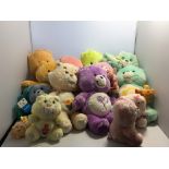 A collection of Care Bears Disney Sore soft figure