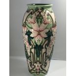 A large limited edition Moorcroft vase with a geom