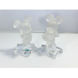 Two Goebel Disney Crystal glass figures Mickey and