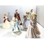 A collection of Royal Worcester Porcelain figures