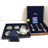 A collection of Westminster Mint gold plated and decorated collectors coins and a cased silver plate