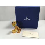 A Swarovski colour Crystal Pluto dog with box and